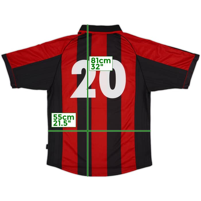 1998-00 AC Milan Home Shirt #20 - 7/10 - (L)