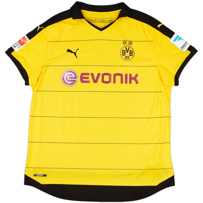 2015-16 Borussia Dortmund Home Shirt Aubameyang #17 - 9/10 - (3XL)