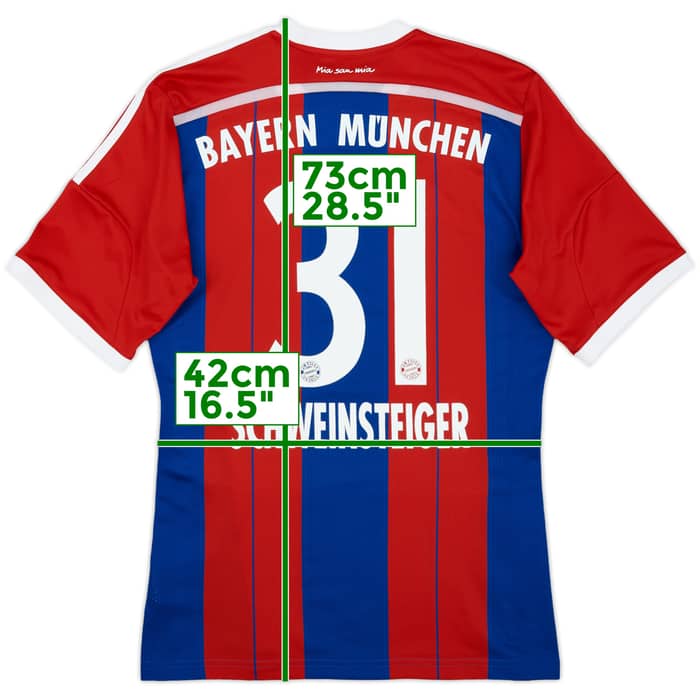 2014-15 Bayern Munich Home Shirt Schweinsteiger #31 - 9/10 - (M)