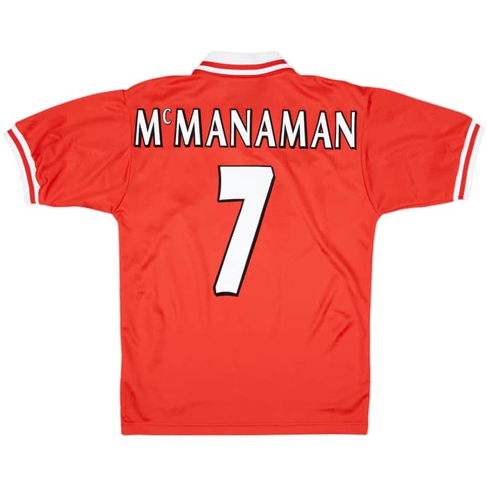 1996-98 Liverpool Home Shirt McManaman #7 - 7/10 - (S)