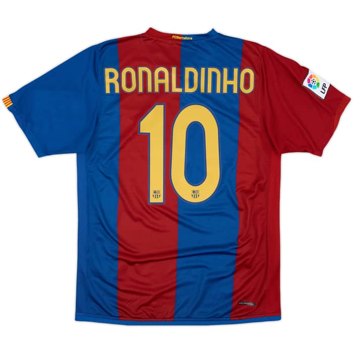 2006-07 Barcelona Home Shirt Ronaldinho #10 - 8/10 - (M)