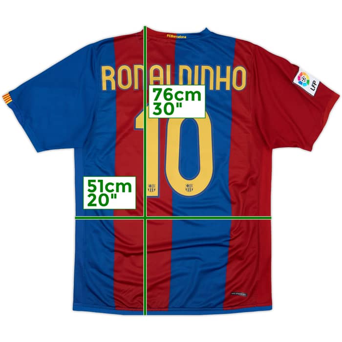 2006-07 Barcelona Home Shirt Ronaldinho #10 - 8/10 - (M)
