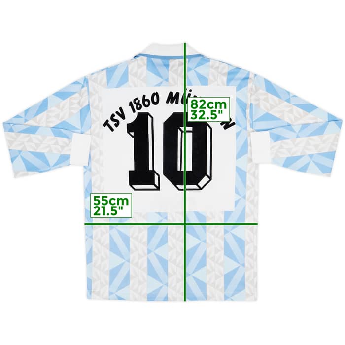 1993-94 1860 Munich Home L/S Shirt #10 - 7/10 - (XXL)