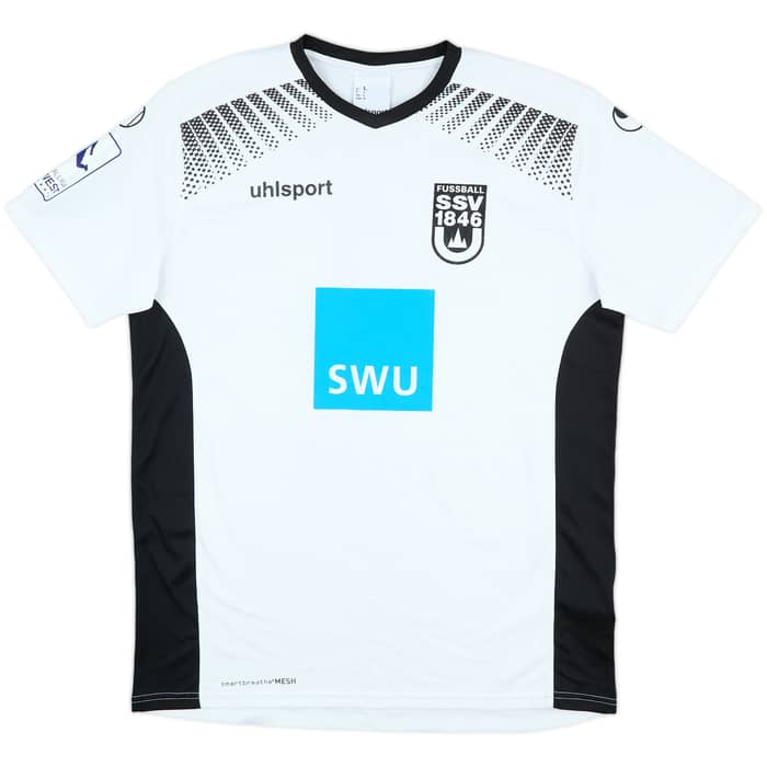 2017-18 SSV Ulm Match Issue Signed Home Shirt Krebs #4