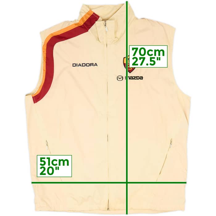2004-05 Roma Diadora Hooded Gilet - 8/10 - (XL)