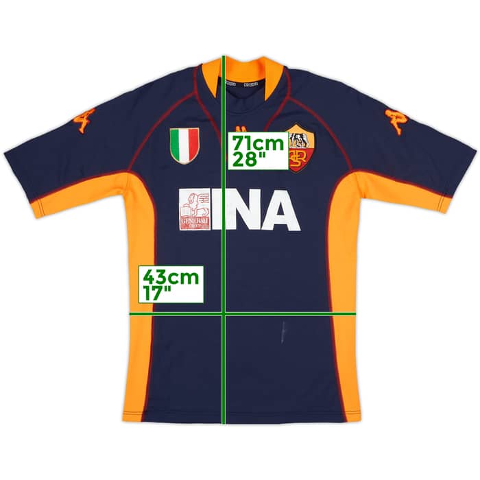 2001-02 Roma Third Shirt Candela #32 - 5/10 - (S)