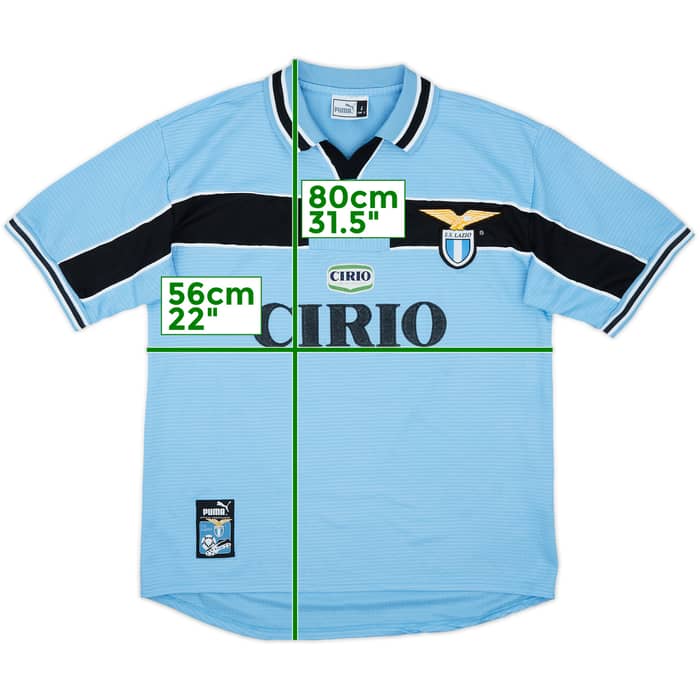 1998-00 Lazio Home Shirt Mancini #10 - 8/10 - (L)