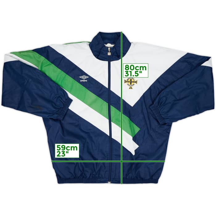 1991-93 Northern Ireland Umbro Track Jacket - 9/10 - (XL)