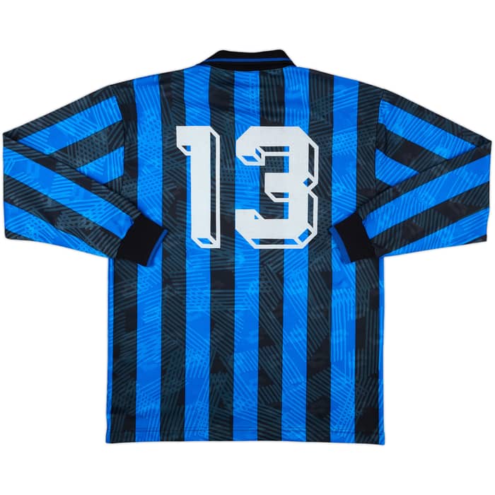 1993-94 Atalanta Match Issue Home L/S Shirt #13