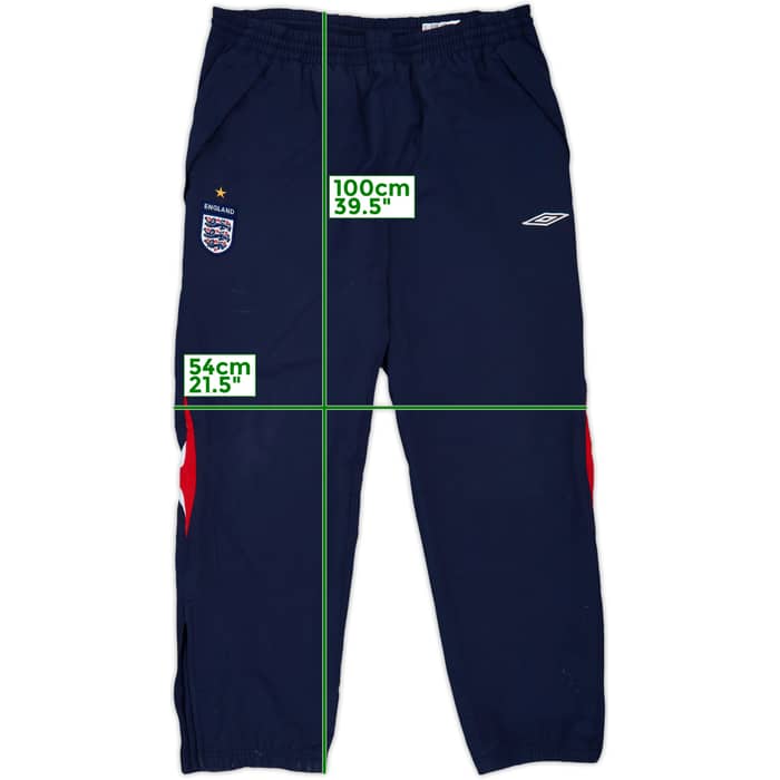 2005-07 England Umbro Track Pants/Bottoms - 8/10 - (M)