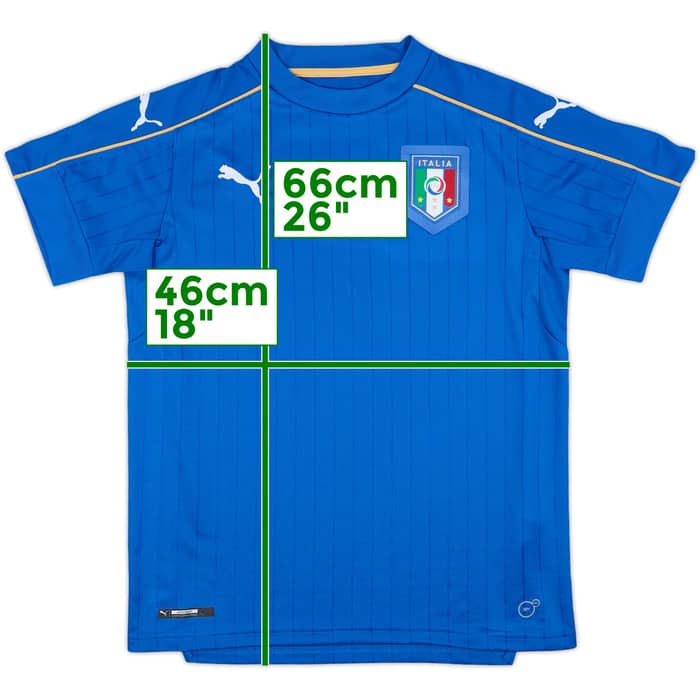 2016-17 Italy Home Shirt - 8/10 - (L.Boys)