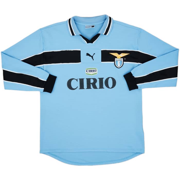 1998-00 Lazio Home L/S Shirt Mancini #10 - 7/10 - (L)