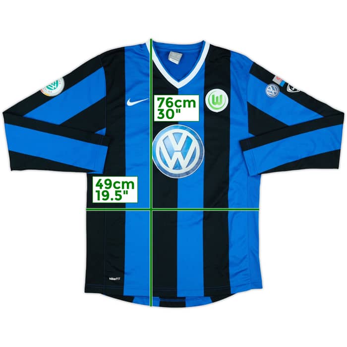 2008-09 Wolfsburg Women Match Issue Signed Away L/S Shirt #14 (Degethoff)
