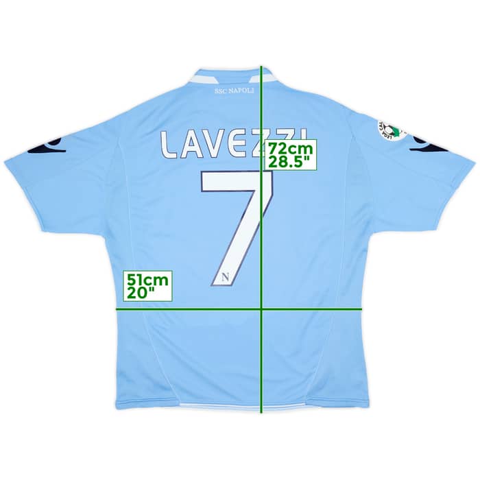 2009-10 Napoli Home Shirt Lavezzi #7 - 6/10 - (XL)