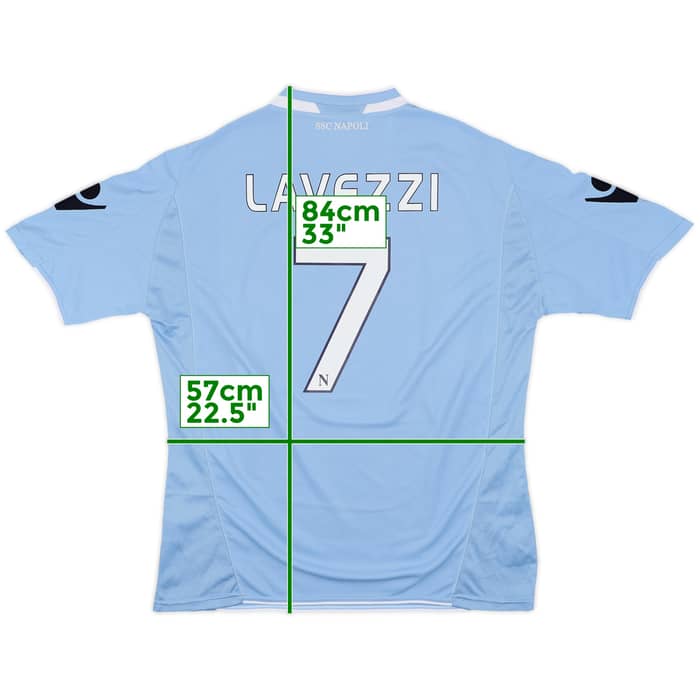 2009-10 Napoli Home Shirt Lavezzi #7 - 10/10 - (XXL)