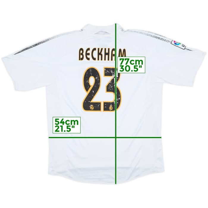 2004-05 Real Madrid Home Shirt Beckham #23 - 4/10 - (L)