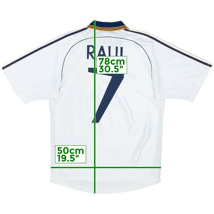 1998-00 Real Madrid Home Shirt Raul #7 - 9/10 - (S)