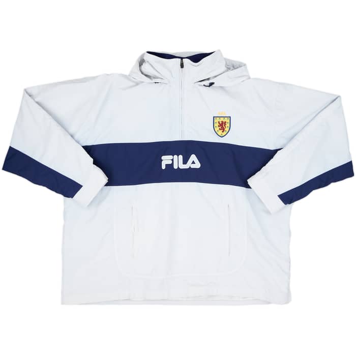 2000-02 Scotland Fila 1/4 Zip Hooded Track Jacket - 6/10 - (XL)