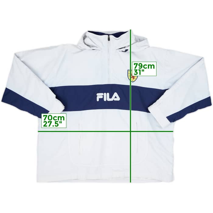 2000-02 Scotland Fila 1/4 Zip Hooded Track Jacket - 6/10 - (XL)