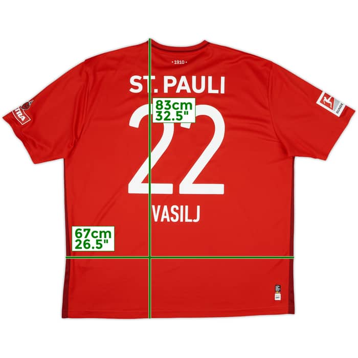 2023-24 St. Pauli GK S/S Shirt Vasilj #22 - 10/10 - (3XL)