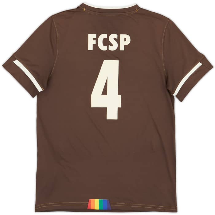 2020-21 St Pauli Home Shirt FCSP #4 - 9/10 - (XL.Boys)