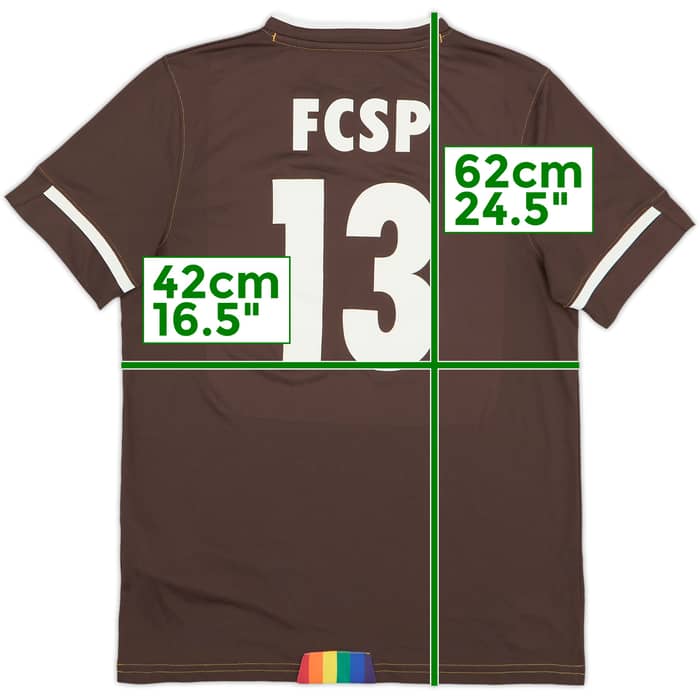 2020-21 St Pauli Home Shirt FCSP #13 - 9/10 - (XL.Boys)