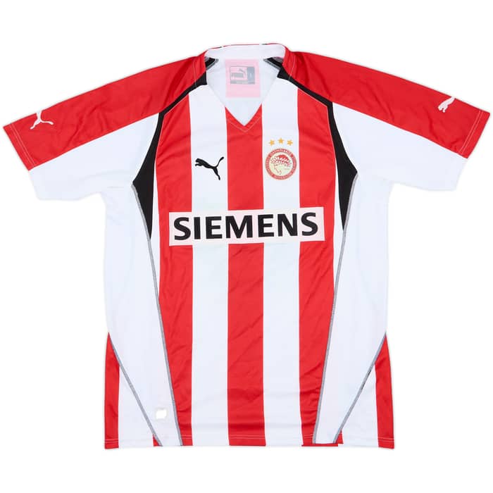 2005-06 Olympiakos Home Shirt Christos L. - 5/10 - (L)