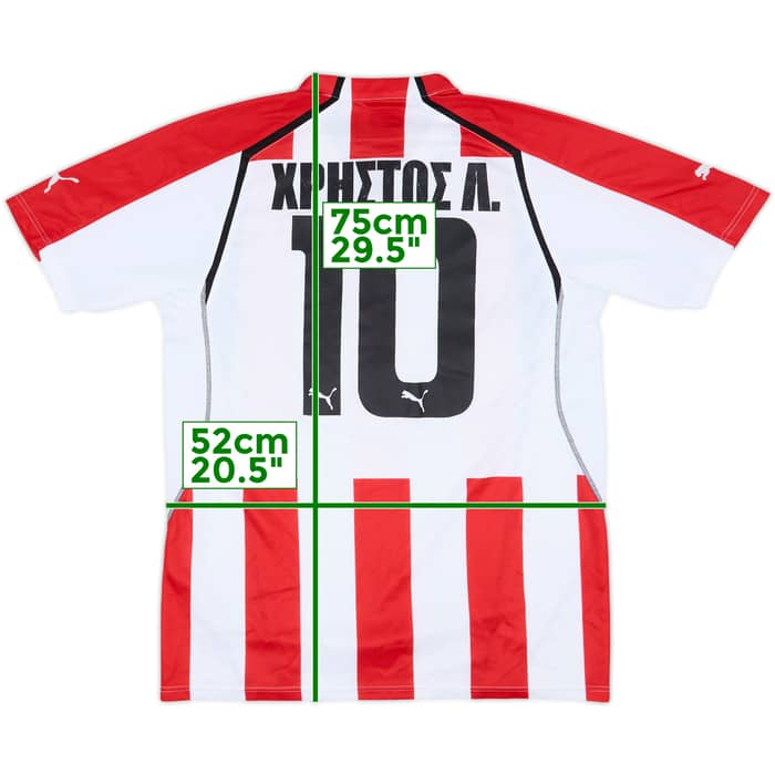 2005-06 Olympiakos Home Shirt Christos L. - 5/10 - (L)