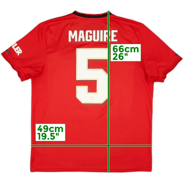 2019-20 Manchester United Home Shirt Maguire #5 - 8/10 - (XL)