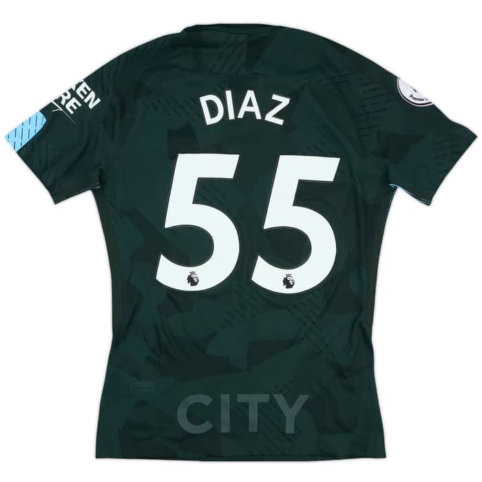 2017-18 Manchester City Match Issue Third Shirt Diaz #55