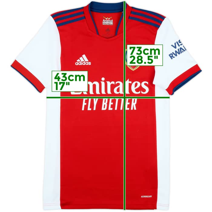 2021-22 Arsenal Home Shirt Saka #7 - 8/10 - (XS)