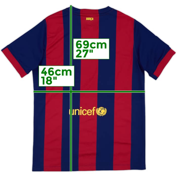 2014-15 Barcelona Home Shirt - 9/10 - (XL.Boys)