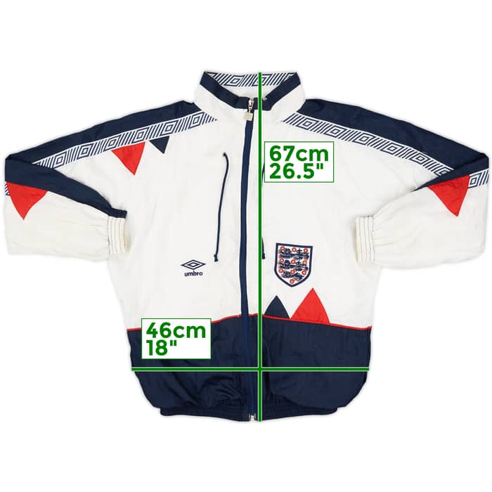 1990-92 England Umbro Track Jacket - 8/10 - (L.Boys)