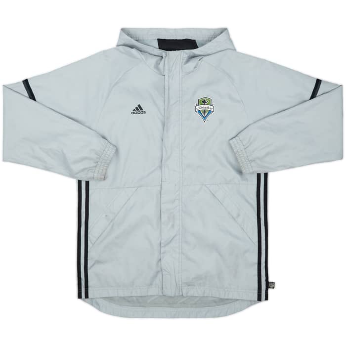 2015-16 Seattle Sounders adidas Hooded Rain Jacket - 8/10 - (L.Boys)