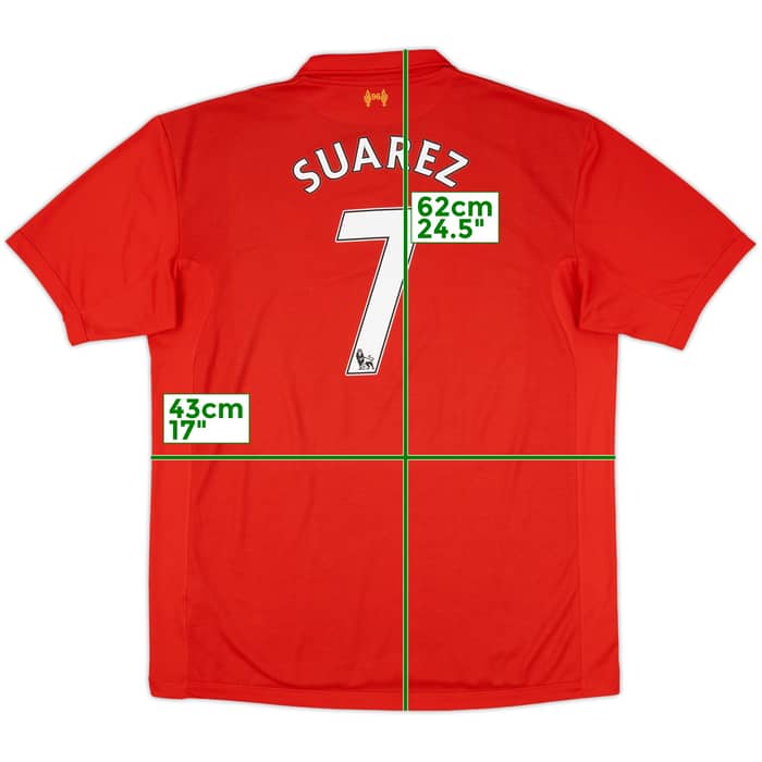 2012-13 Liverpool Home Shirt Suarez #7 - 9/10 - (3XL)