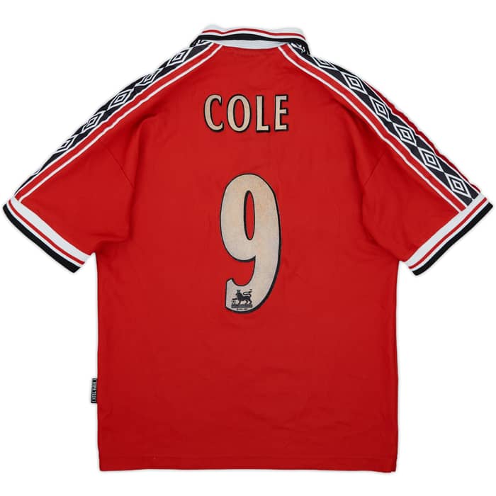 1998-00 Manchester United Home Shirt Cole #9 - 5/10 - (M)