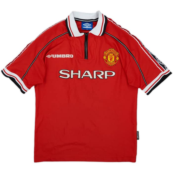 1998-00 Manchester United Home Shirt Cole #9 - 5/10 - (M)