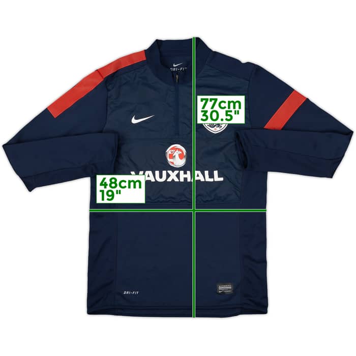 2013-14 England Nike 1/4 Zip Training Top - 8/10 - (M)