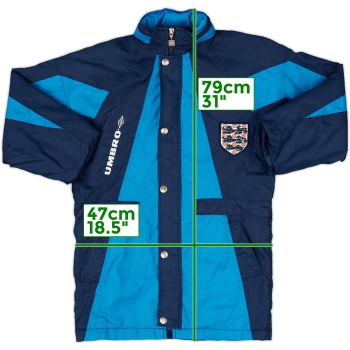 1995-97 England Umbro Bench Coat - 8/10 - (L.Boys)
