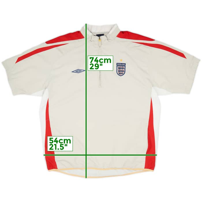 2007-08 England Umbro 1/4 Zip S/S Training Top - 7/10 - (XL)