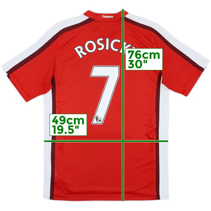 2008-10 Arsenal Home Shirt Rosicky #7 - 7/10 - (S)