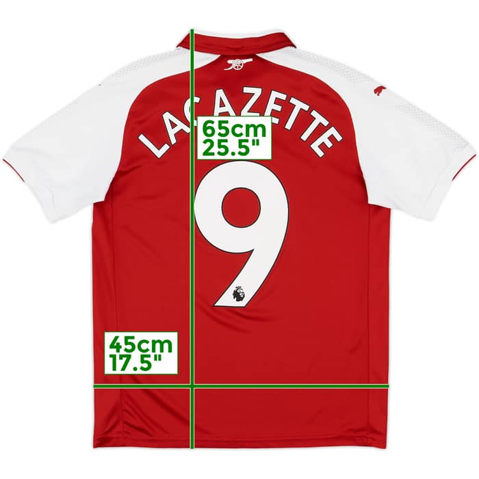 2017-18 Arsenal Home Shirt Lacazette #9 - 8/10 - (L.Boys)