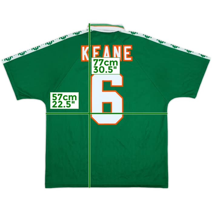 1996-98 Ireland Home Shirt Keane #6 - 8/10 - (XL)