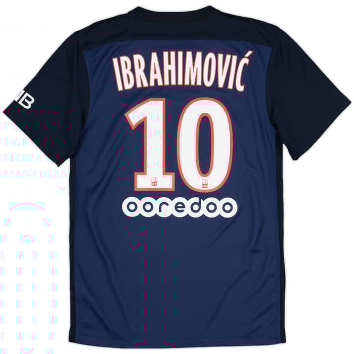 2015-16 Paris Saint-Germain Home Shirt Ibrahimovic #10 - 10/10 - (S)