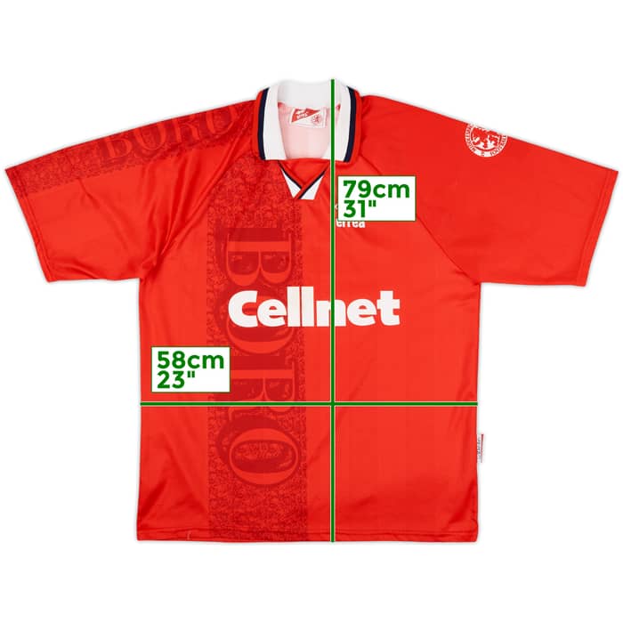 1996-97 Middlesbrough Home Shirt - 8/10 - (XL)