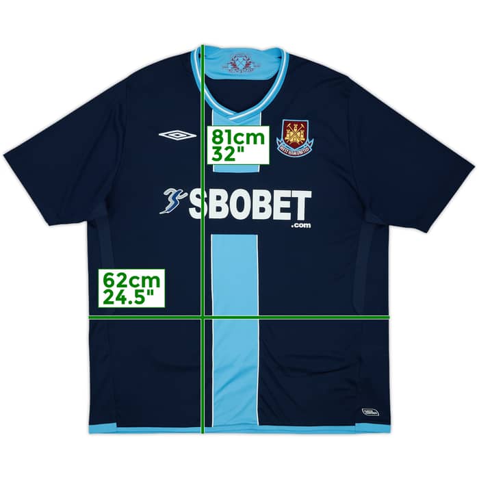 2009-10 West Ham Away Shirt Noble #16 - 9/10 - (XXL)