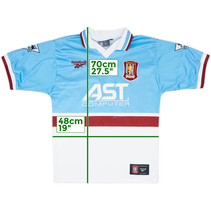 1997-98 Aston Villa Away Shirt Yorke #10 - 7/10 - (S)