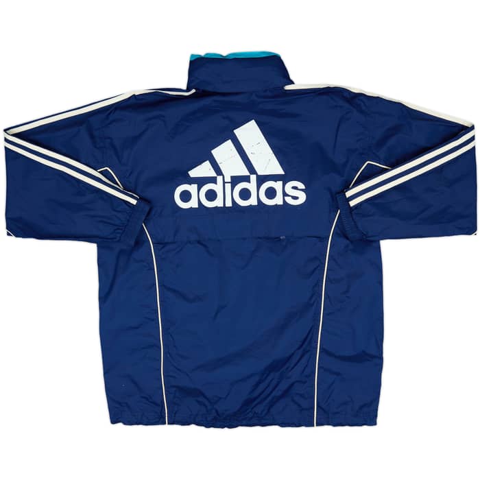 2000-01 Olympique Marseille adidas Hooded Rain Jacket - 6/10 - (L.Boys)