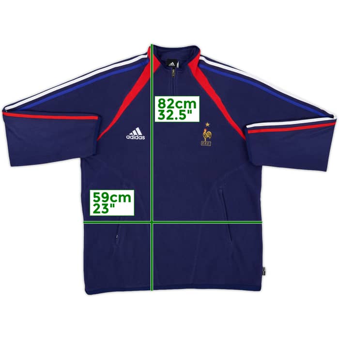 2003-04 France adidas 1/4 Zip Fleece Top - 8/10 - (L/XL)