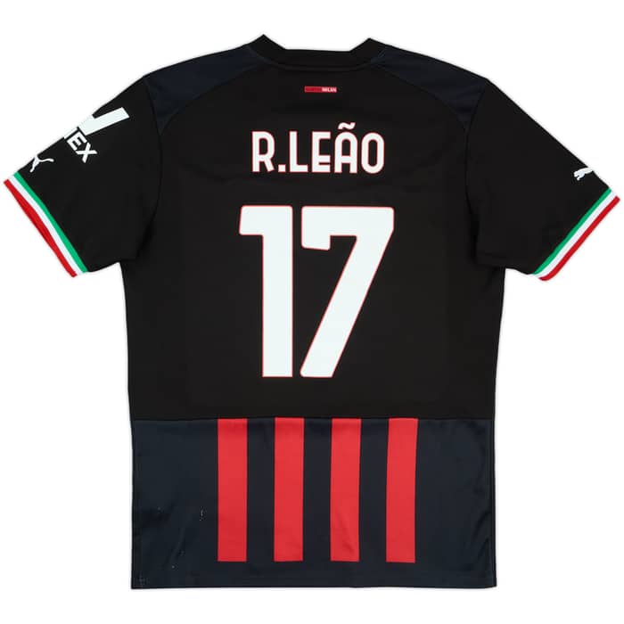 2022-23 AC Milan Home Shirt R.Leao #17 - 7/10 - (M)